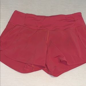 Coral lululemon speed short